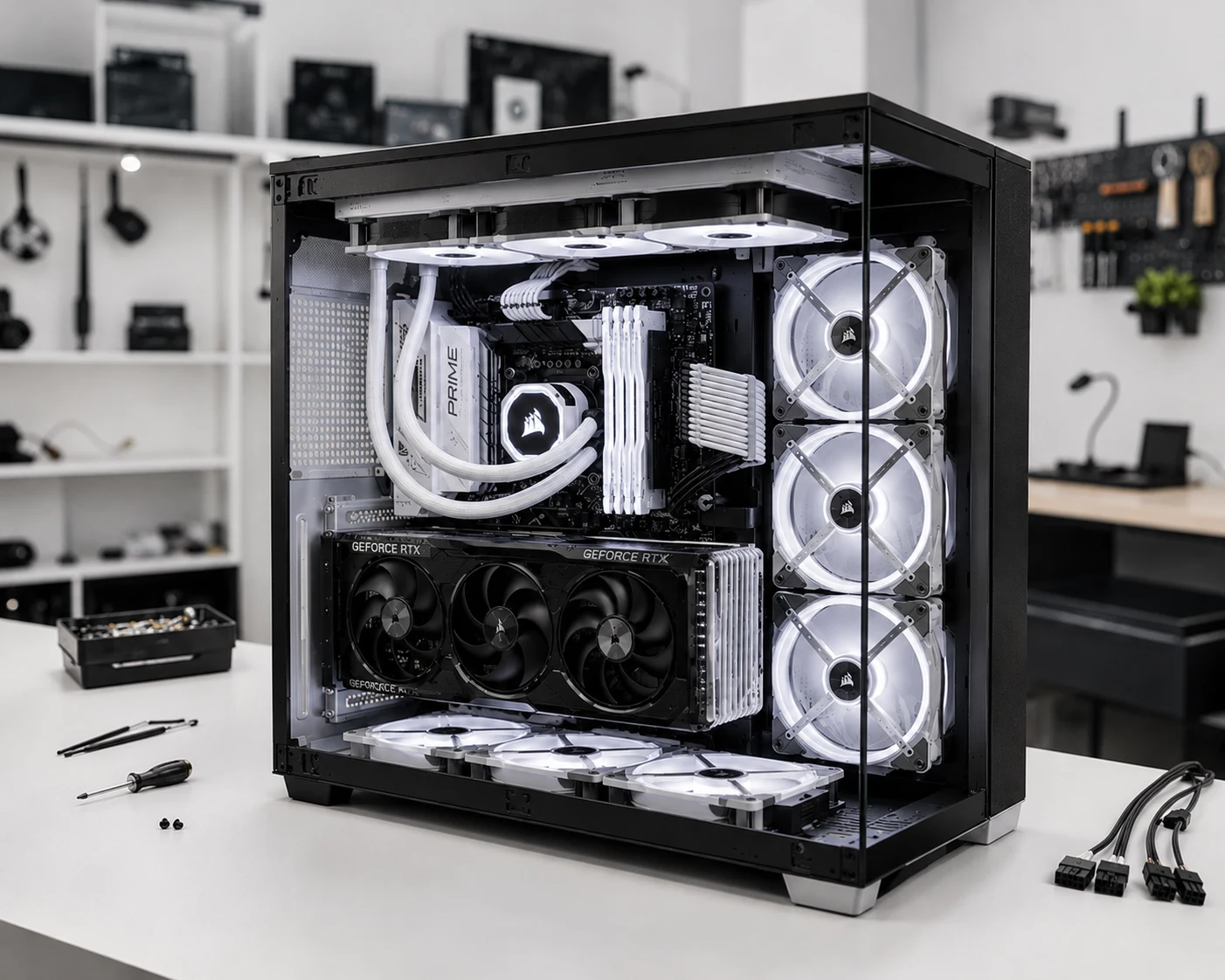 Мощный игровой ПК Titan Pro с жидкостным охлаждением и RGB-подсветкой